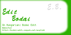 edit bodai business card